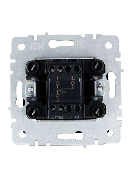 Выключатель проходной 1-кл. СП BRITE ВС10-1-6-БрЧ 10А механизм черн. IEK BR-V12-0-10-K02