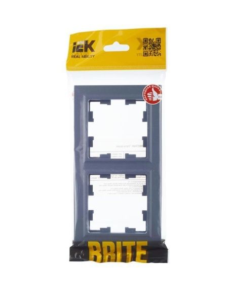 Рамка 2-м BRITE РУ-2-БрМ маренго IEK BR-M22-K35