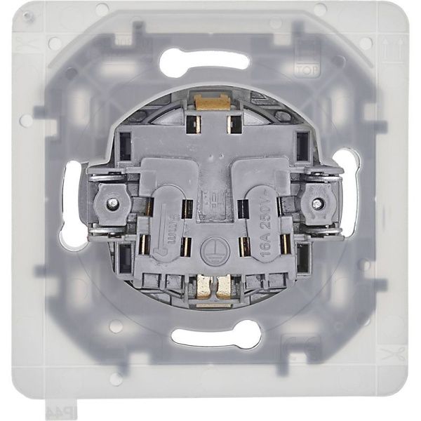 Розетка 1-м СП Inspiria 16А IP44 250В 2P+E защ. шторки с крышкой немецк. стандарт механизм алюм. IEK 673742