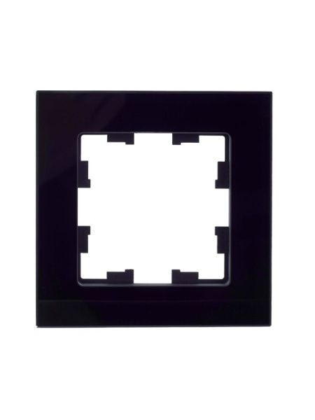 Рамка 1-м BRITE РУ-1-2-БрЧ стекло черн. IEK BR-M12-G-K02