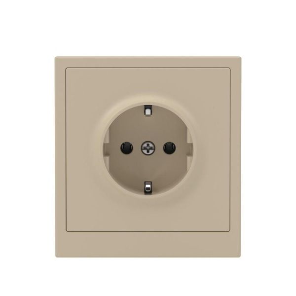 Розетка силовая KANT 2P+E защ. шторки ванильн. марципан DKC 7015033