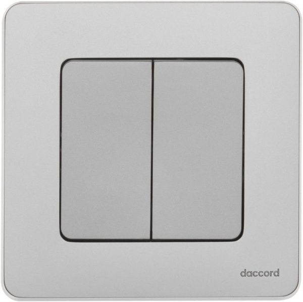 Выключатель 2-кл. Inspiria 10А IP20 250В 10AX механизм алюм. IEK 673622