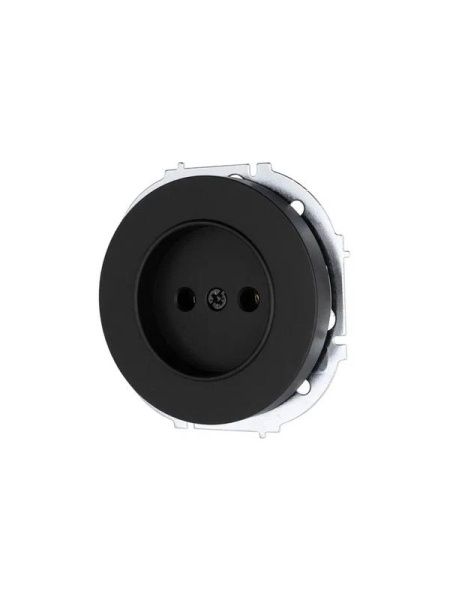 Розетка 1-м СП OSEN без заземл. ПБТ механизм черн. бархат LEZARD 743-4288-121B