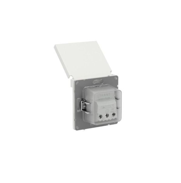 Розетка силовая KANT IP44 2P+E защ. шторки с крышкой бел. песок DKC 7010013