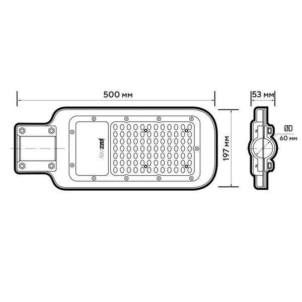 Светильник светодиодный PSL 07 120Вт 5000К IP65 AC180-260 уличный ДКУ Pro JazzWay 5041110