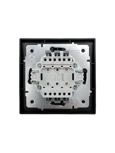 Выключатель 2-кл. 1п СП ZIMA 10А IP20 безвинтов. зажим механизм черн. бархат LEZARD 704-4288-101QC
