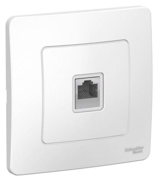 Розетка компьютерная 1-м СП Blanca RJ45 кат.5e бел. SE BLNIS045001