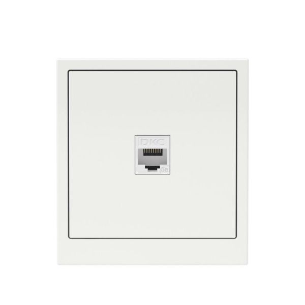 Розетка компьютерная 1-м KANT RJ45 кат.5E без шторки бел. магнолия DKC 7000663