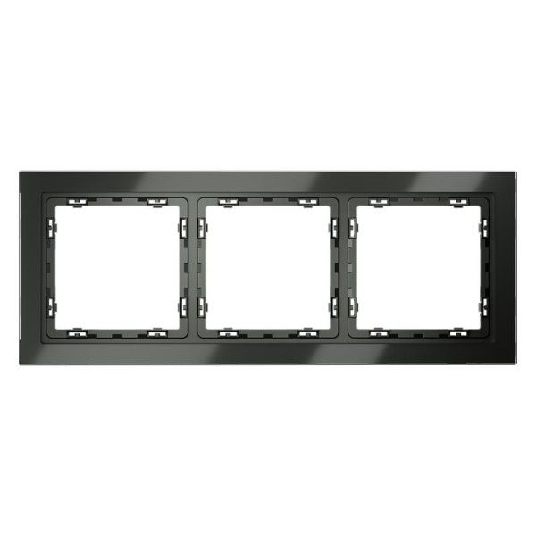 Рамка 3-м S70 стеклян. титан Voltum VLS110306