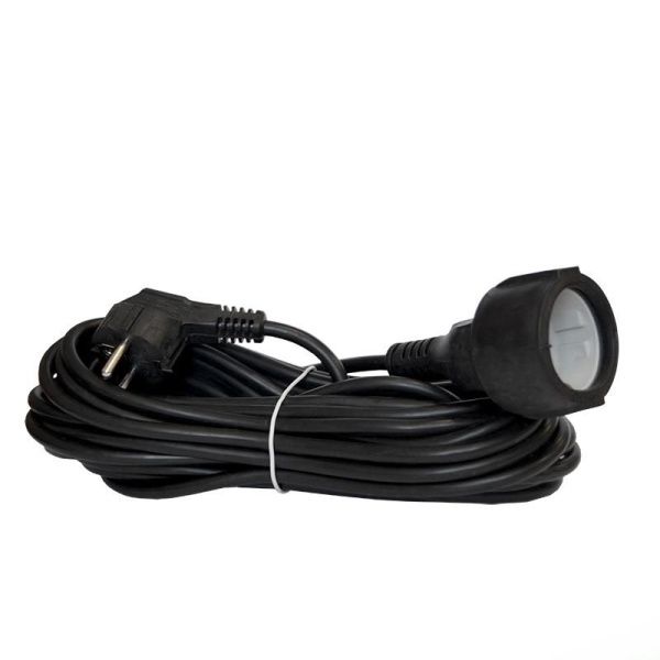 Удлинитель-шнур 1х10м с заземл. 16А IP20 ПВС 3х1 черн. DOMTOK 2360