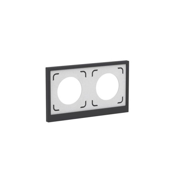 Рамка 2-м KANT IP44 черн. уголь DKC7012944