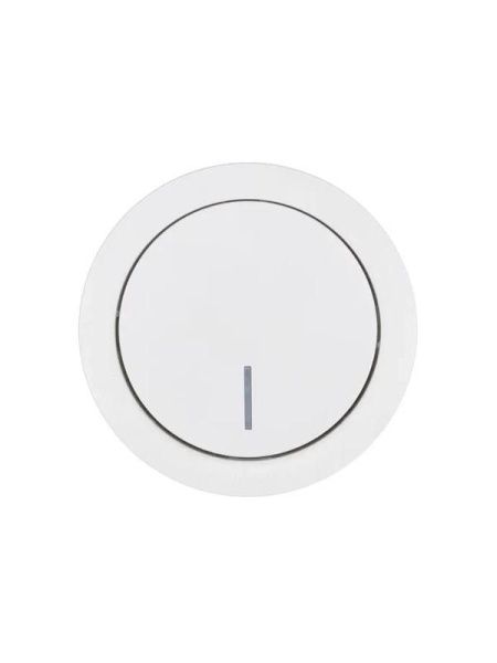 Выключатель 1-кл. СП OSEN 10А IP20 с подсветкой механизм бел. LEZARD 743-0288-111