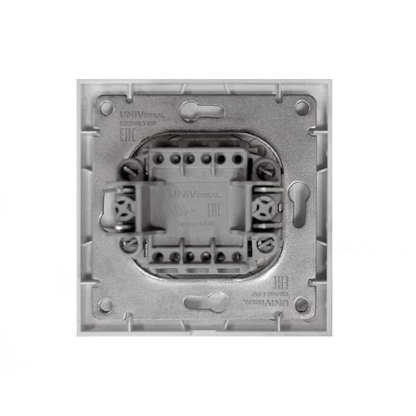 Выключатель 2-кл. СП Бриллиант 10А IP20 серебр. UNIVersal 7949650