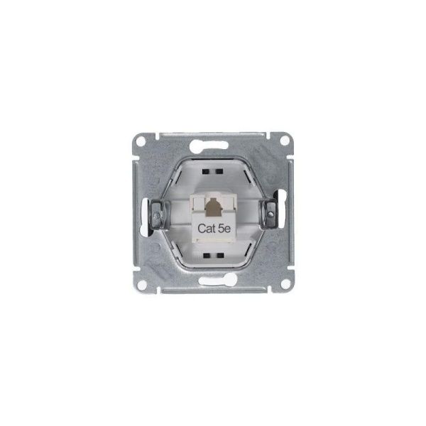 Розетка компьютерная 1-м Glossa RJ45 кат.5E механизм антрацит SE GSL000781K