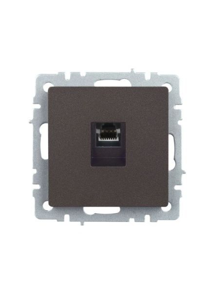 Розетка компьютерная СП RJ45 кат.5E BRITE РК10-БрТБ механизм бронза IEK BR-K10-1-K45