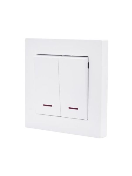 Выключатель 2-кл. 1п СП Vesna 10А IP20 с индикацией механизм бел. LEZARD 742-0288-112