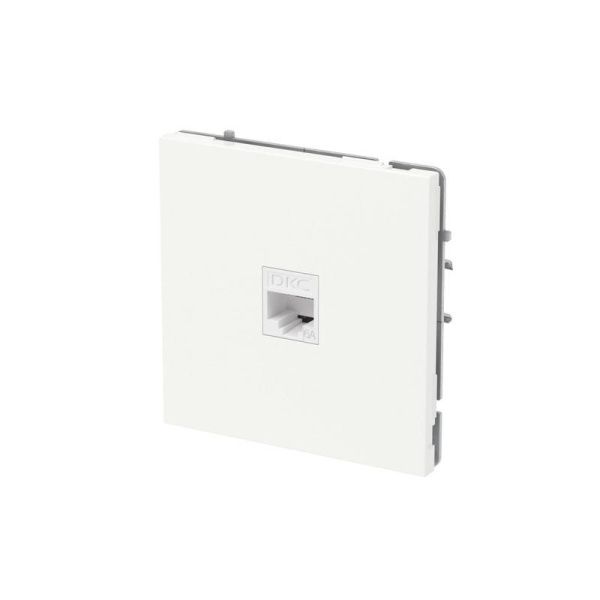 Розетка компьютерная 1-м KANT RJ45 кат.6A без шторки бел. магнолия DKC 7000673