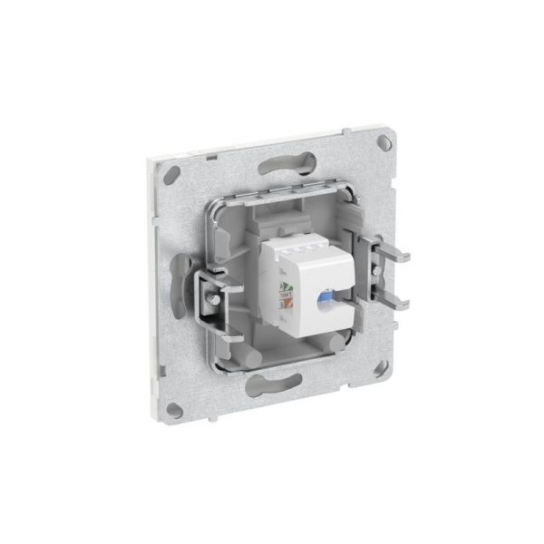 Розетка компьютерная 1-м KANT RJ45 кат.5E без шторки бел. песок DKC 7010663