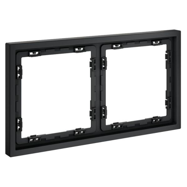 Рамка 2-м S70 пластик. графит Voltum VLS100207