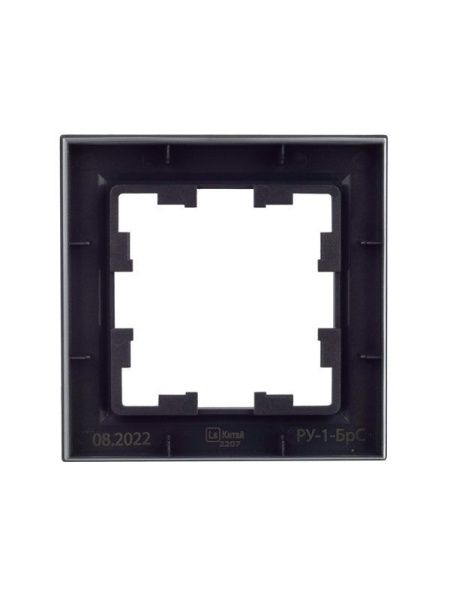Рамка 1-м BRITE РУ-1-БрС сталь IEK BR-M12-K46
