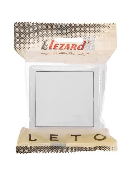 Выключатель 1-кл. ОП LETO бел. LEZARD 752-0200-100