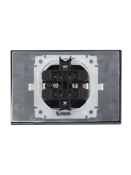 Розетка 2-м СП BRITE РСбш12-3-44-БрЧ 16А в сборе IP44 с крышкой черн. IEK BR-R26-16-44-K02-F