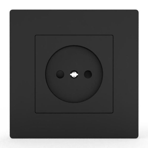 Розетка 1-м СП Pixel 16А IP20 без заземл. в сборе карбон TOKOV ELECTRIC TKE-PX-R1F-C14
