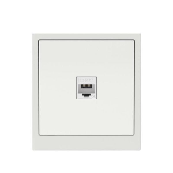 Розетка компьютерная 1-м KANT RJ45 кат.5E без шторки бел. песок DKC 7010663