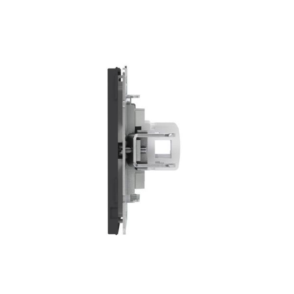 Розетка компьютерная 2-м KANT RJ45 кат.5E без шторки черн. уголь DKC 7012664