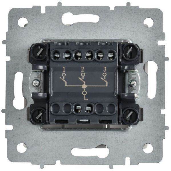 Выключатель 3-кл. СП BRITE ВС10-3-0-БрАБ 10А механизм арктич. бел. IEK BR-V30-0-10-K91