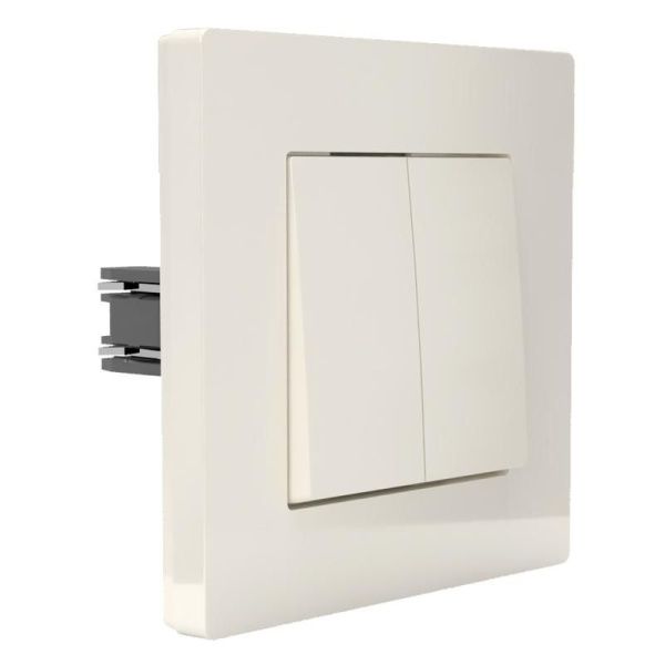 Выключатель 2-кл. СП Pixel 10А IP20 в сборе беж. TOKOV ELECTRIC TKE-PX-V2F-C02