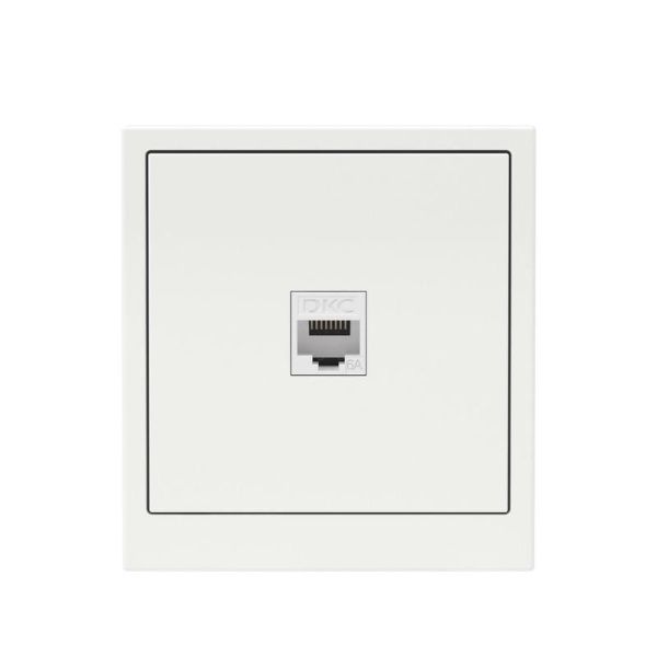 Розетка компьютерная 1-м KANT RJ45 кат.6A без шторки бел. магнолия DKC 7000673