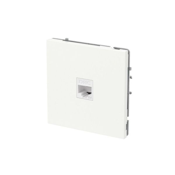 Розетка компьютерная 1-м KANT RJ45 кат.6A без шторки бел. магнолия DKC 7000673