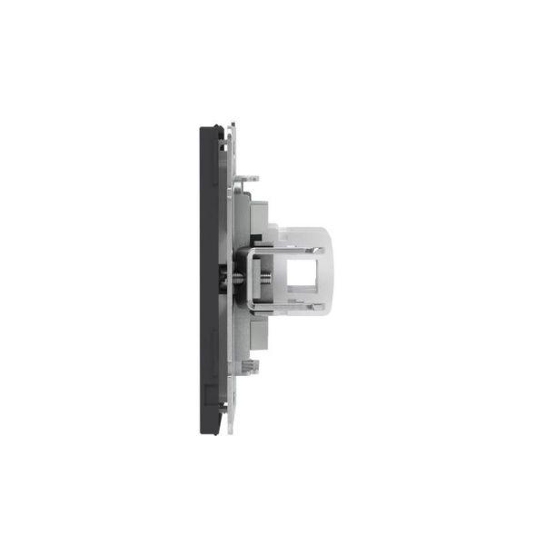 Розетка компьютерная 2-м KANT RJ45 кат.6A без шторки черн. уголь DKC 7012674