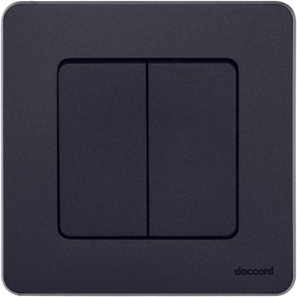 Выключатель 2-кл. Inspiria 10А IP20 250В 10AX механизм антрацит IEK 673623