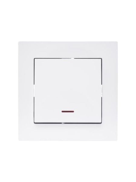 Выключатель 1-кл. 1п СП Vesna 10А IP20 с индикацией механизм бел. LEZARD 742-0288-111