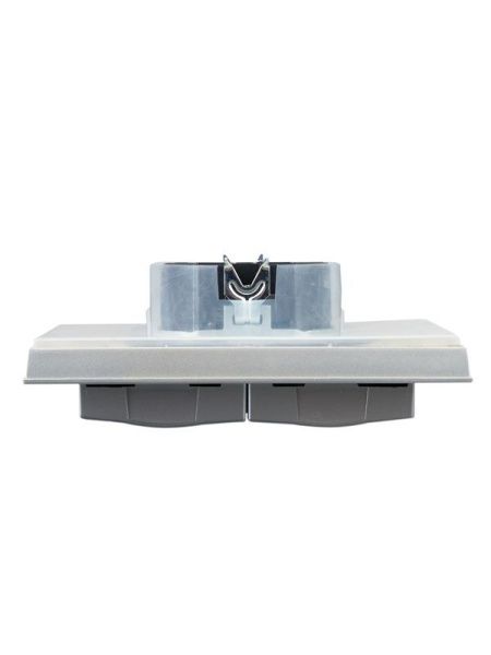Розетка 2-м СП BRITE РСбш12-3-44-БрА 16А в сборе IP44 с крышкой алюм. IEK BR-R26-16-44-K47-F