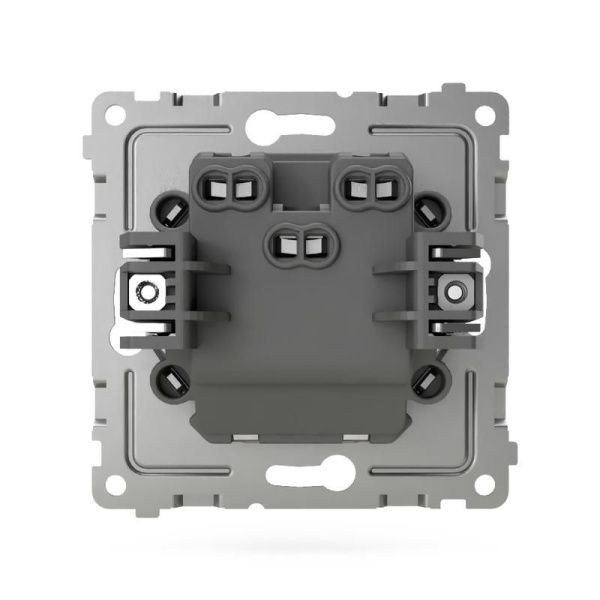 Переключатель проходной 2-кл. СП Pixel 10А IP20 механизм перламутр. TOKOV ELECTRIC TKE-PX-P2-C04
