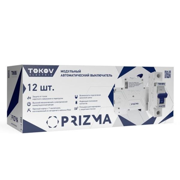 Выключатель автоматический модульный 1п C 25А 4.5кА PRIZMA TOKOV ELECTRIC TKE-PZ45-MCBI-1-25-C