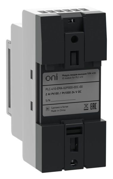 Модуль входов выходов ПЛК 410 2 входа Pt100/Pt1000 24В DC ONI PLC-410-EMA-02P000-0DC-00