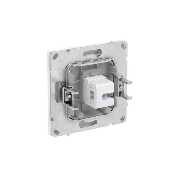 Розетка компьютерная 1-м KANT RJ45 кат.5E без шторки бел. магнолия DKC 7000663