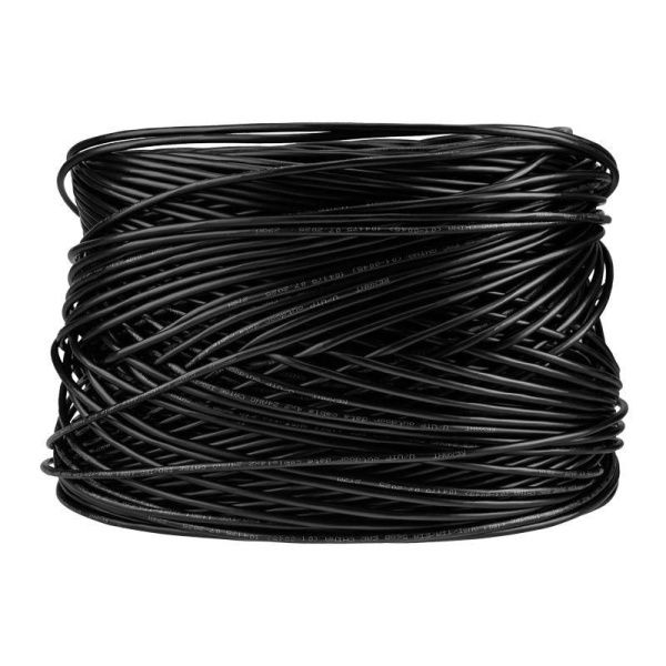 Кабель витая пара U/UTP кат.5E 4х2х24AWG solid CU PE Outdoor черн. (м) Rexant 01-0045