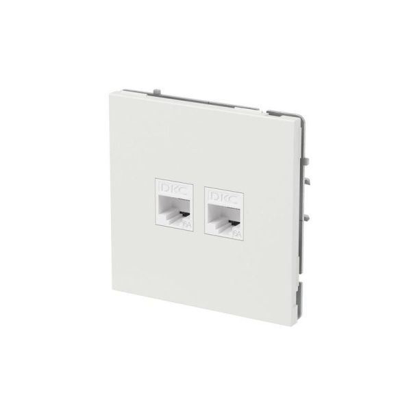 Розетка компьютерная 2-м KANT RJ45 кат.6A без шторки бел. песок DKC 7010674