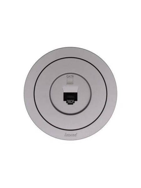 Розетка компьютерная СП OSEN RJ45 кат.6 механизм сер. матов. LEZARD 743-7488-140
