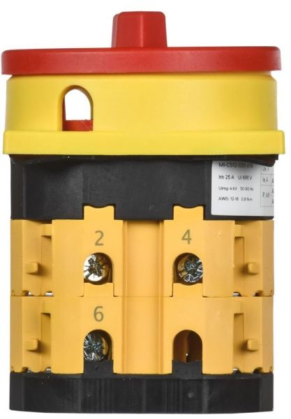 Переключатель кулачковый40А (сх. 10) закрытая рукоятка авар. IEK MI-CS12-040-010