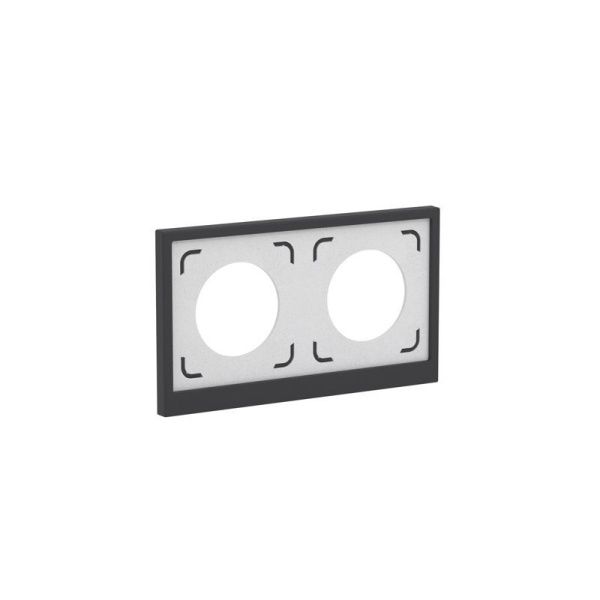 Рамка 2-м KANT IP44 черн. уголь DKC7012944