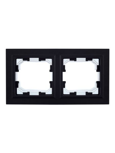 Рамка 2-м IP44 BRITE РУ-2-БрЧ-44 черн. IEK BR-M22-44-K02