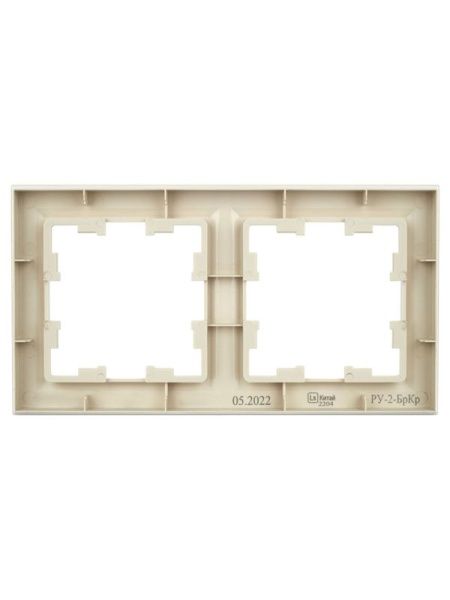 Рамка 2-м BRITE РУ-2-БрКр беж. IEK BR-M22-K10
