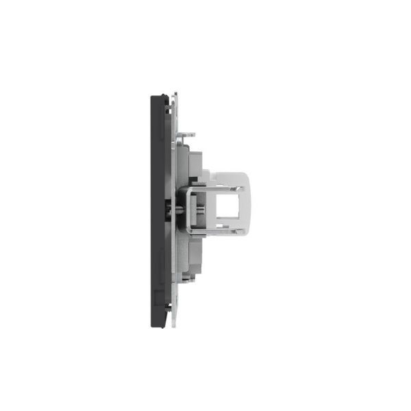 Розетка компьютерная 1-м KANT RJ45 кат.5E без шторки черн. уголь DKC 7012663