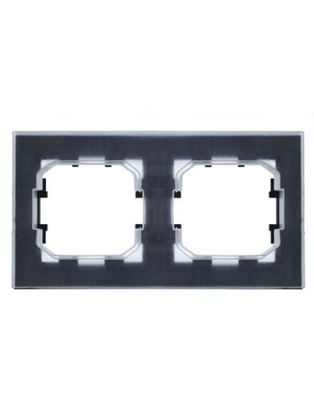 Рамка 2-м IP44 BRITE РУ-2-БрЧ-44 черн. IEK BR-M22-44-K02